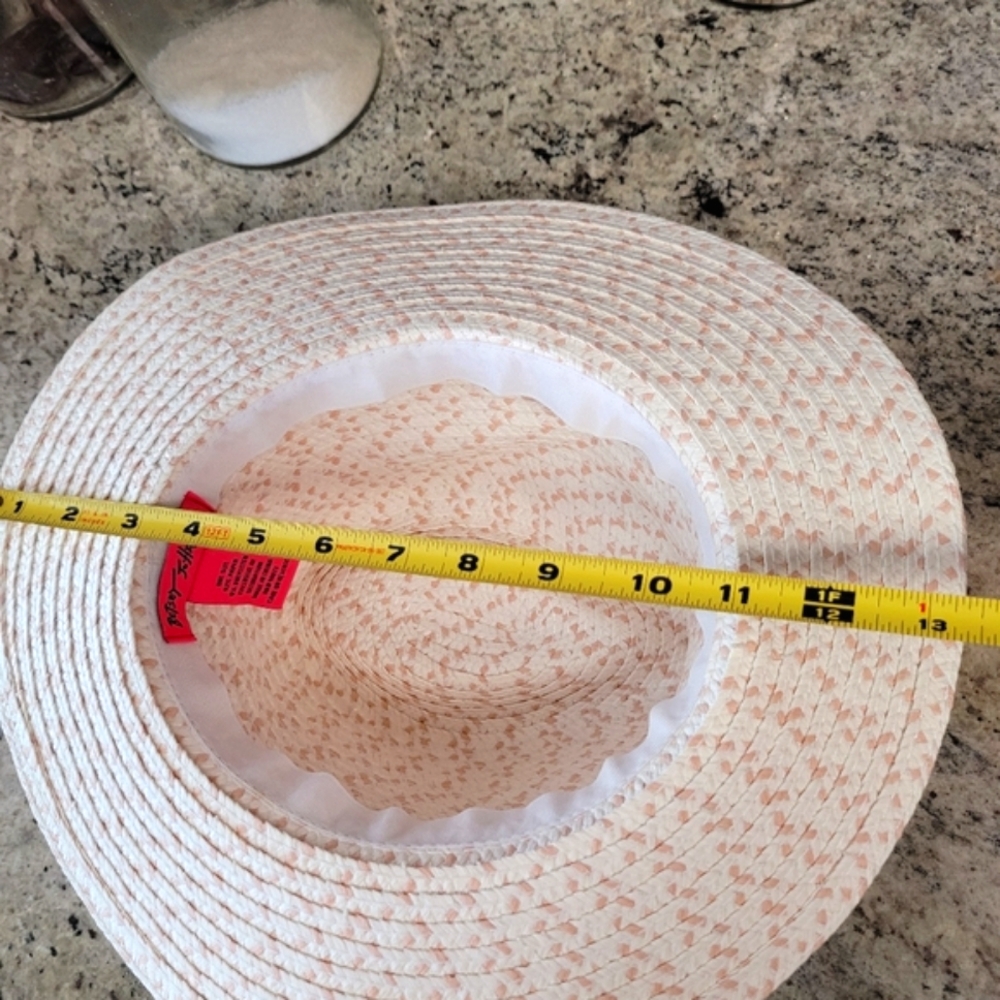 Betsey Johnson | Packable Floral Sun Hat EUC Medium Floppy Brim White & … - Picture 3 of 15